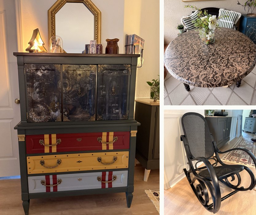 Refinished furniture by Elena's Revival Nook