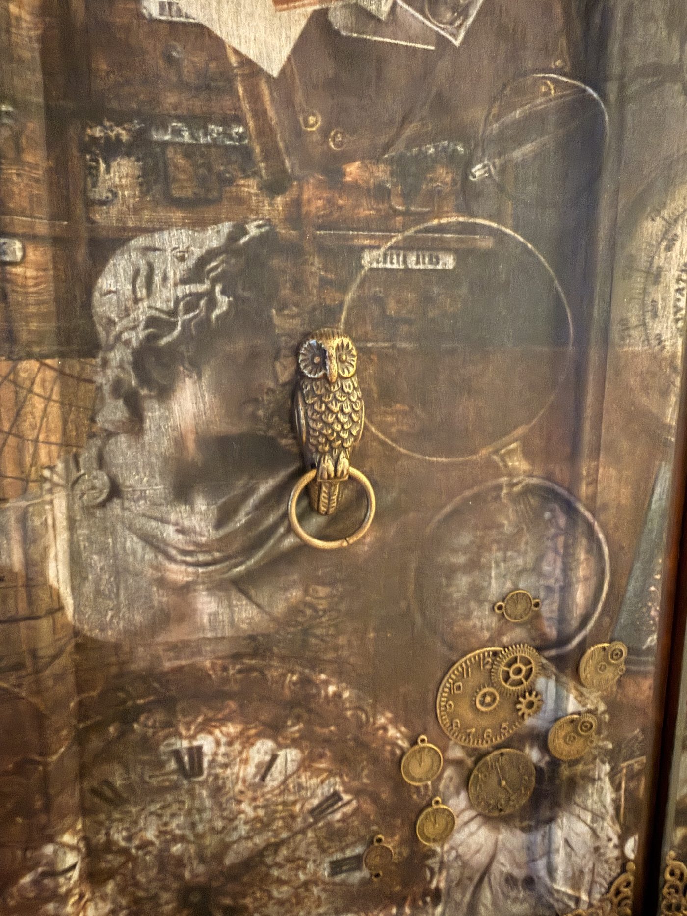 Decoupage cabinet doors
